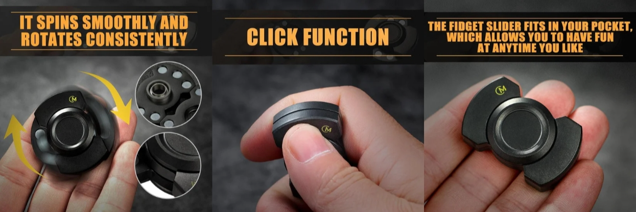 Minkss Premium Metal Fidget Slider