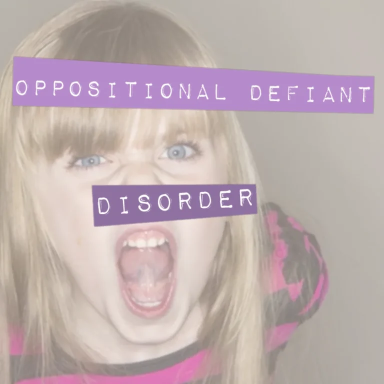 a girl screaming overlaid with the text "Oppositional Defiant Disorde